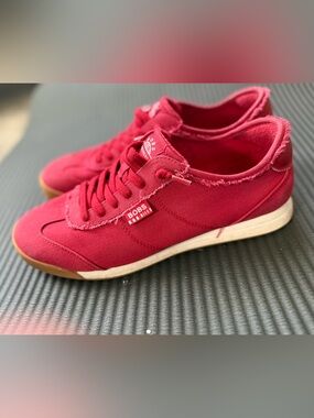 Toms BOBS Canvas Sneakers in Deep Red with White Midsole